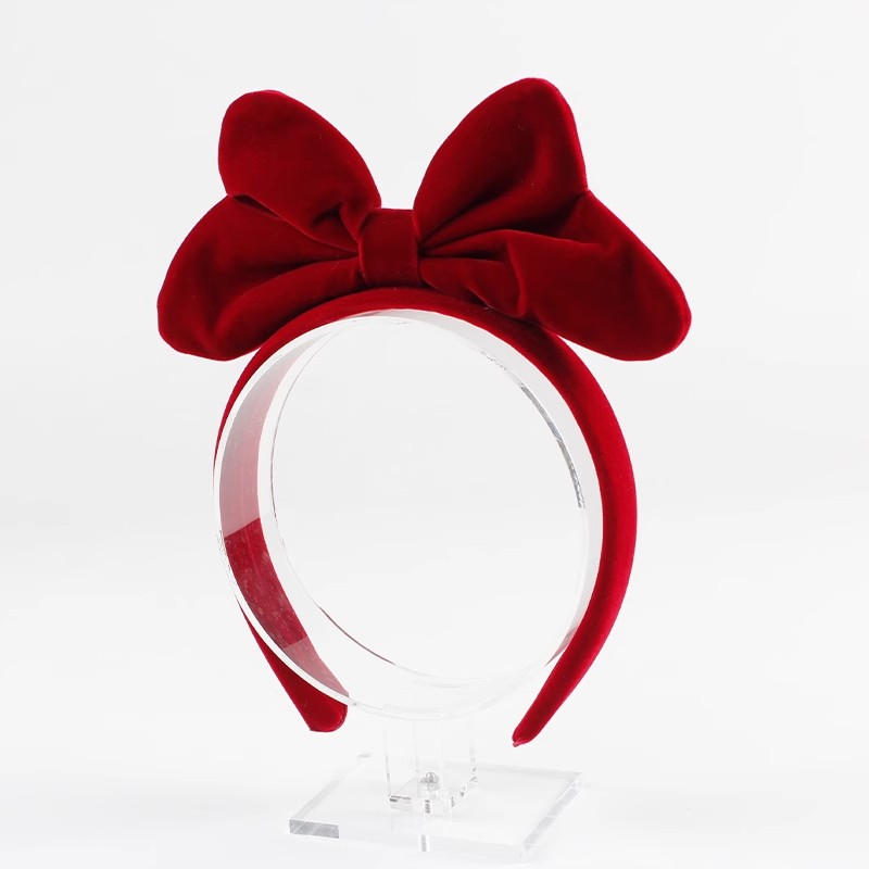 Travel Accessories As Gifts - Czerwona opaska do włosów z dużą,